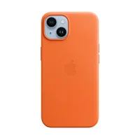 Apple iPhone 14 Leather Case with Magsafe, oranža - Apvalks viedtālrunim