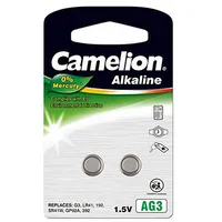 Camelion  Ag3/Lr41/Lr736/392 Alkaline Buttoncell 2 pcs