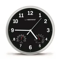 Esperanza Ehc016K Sienas pulkstenis ar termometru un gaisa mitruma mērītāju. 25Cm