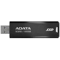 External Ssd Adata Sc610 500Gb Usb 3.2 Write speed 500 Mbytes/Sec Read 550 Sc610-500G-Cbk/Rd