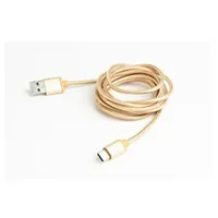 Gembird Cotton braided Usb Male to Type-C 1.8M Gold