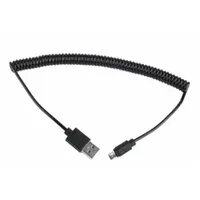 Gembird Usb Male - Microusb 1.8M Black Coiled