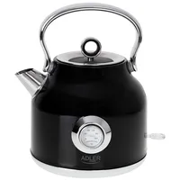 Adler  Kettle with a Thermomete Ad 1346B Electric 2200 W 1.7 L Stainless steel 360 rotational base Black