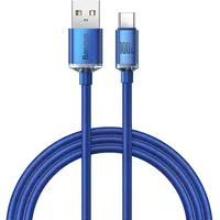Baseus crystal shine series fast charging data cable Usb Type A to C100W 1 2M blue Cajy000403