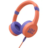 Energy Sistem LolRoll Pop Kids Headphones Orange Music Share, Detachable Cable, 85 dB Volume Limit, Microphone  Siste