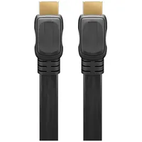 Goobay  High Speed Hdmi Flat Cable with Ethernet Black male Type A to 2 m