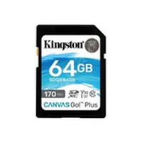 Kingston 64Gb Sdxc Canvas Go Plus 170R C10 Uhs-I U3 V30, Ean 740617301397