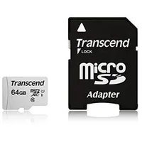 Memory Micro Sdxc 64Gb W/Adapt/Uhs-I Ts64Gusd300S-A Transcend