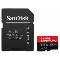 Atmiņas karte Sandisk Extreme Pro microSDXC 512Gb  Sd Adapter