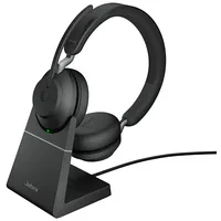 Jabra Evolve2 65, Uc Stereo Austiņas Bezvadu Birojs / zvanu centrs Usb Type-A Bluetooth Melns