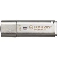Kingston Technology Ironkey Locker 50 Usb zibatmiņa 32 Gb Type-A 3.2 Gen 1 3.1 Sudrabs