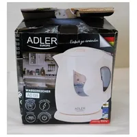 Sale Out.adler Ad 08 Cordless Water Kettle, Beige Adler Kettle b Standard 850 W 1 L Plastic 360 rotational base Dam