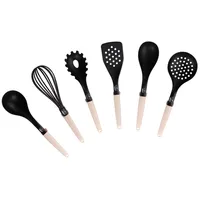 Stoneline  Natural Line 21582 Kitchen utensil set 6 pcs Dishwasher proof Black/Beige