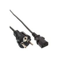 Inline power cable Power  Schutz straight contact up to 3Pin Iec C13 black H05Vv-F 3X0.75 mm2 0.3 m
