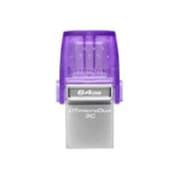 Kingston 64Gb Datatraveler microDuo 3C 200Mb/S dual Usb-A  Usb-C, Ean 740617328219