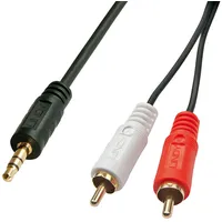 Lindy 35683 audio kabelis 5 m 2 x Rca 3.5Mm Melns