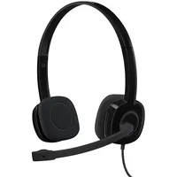 Logitech H150 Stereo Headset Austiņas Vadu Birojs / zvanu centrs Melns