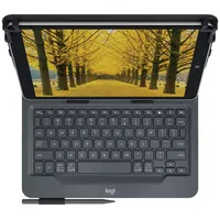 Logitech Universal Folio with integrated keyboard for 9-10 inch tablets Melns Bluetooth sistēma Qwerty Britu angļu valoda