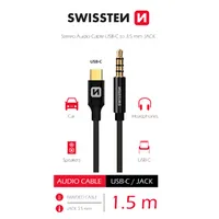 Swissten Textile Audio Adapteris Usb-C / 3 5 mm 1.5M