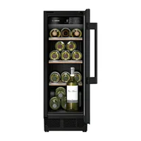 Bosch Series 6, ietilpība 21 pudele, augstums 82 cm, melna - Iebūvējams vīna skapis