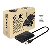 Club3D Usb A to Displayport 1.2 Dual Monitor 4K 60Hz