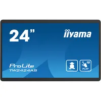 iiyama Tw2424As-B1 ceļrāžu displejs Plakans digitālā displeja panelis 60,5 cm 23.8 Wi-Fi 250 cd/m² 4K Ultra Hd Melns Skārienj