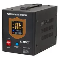 Kemot Prosinus-500 emergency power source with pure sine wave inverter and charging function 12V 230V 800Va / 500W - black color