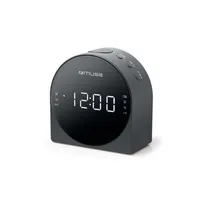 Muse  Dual Alarm Clock radio Pll M-185Cr Aux in Black