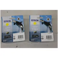Sale Out. Epson T7604 ink, Yellow  Ink Cartridge Damaged Packaging