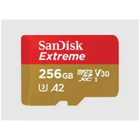 Sandisk microSDXC Extreme 256Gb 190/130 Mb/S A2 C10 V30 Uhs-I U3