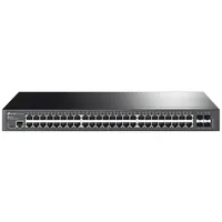 Tp-Link Tl-Sg3452X tīkla pārslēgs Vadīts L2 Gigabit Ethernet 10/100/1000 1U Melns