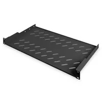 Digitus  Fixed Shelf for Racks Dn-19 Tray-1-Sw Black The shelves fixed mounting can be installed easy on the two fron