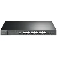 Tp-Link Tl-Sg3428Xmp tīkla pārslēgs Vadīts L2/L3 Gigabit Ethernet 10/100/1000 Power over Poe 1U Melns