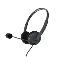 Energy Sistem Headset Office 2 Anthracite, On-Ear, 3.5Mm plug, retractable boom mic.  Wired Earphones