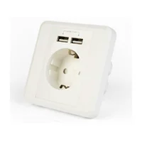 Gembird Ac Wall Socket with 2 port Usb Charger