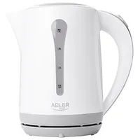 Kettle Adler  Ad 1244 Standard kettle 2000 W 2.5 L Plastic 360 rotational base White