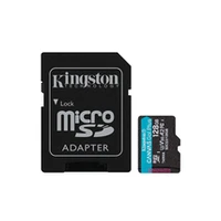 Atmiņas kartes Kingston microSD Canvas Go Plus 128 Gb, Microsd, Flash memory class 10, Sd Adapter