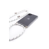 Evelatus iPhone 11 Pro Max Case with rope White Stripes Apple Transparent