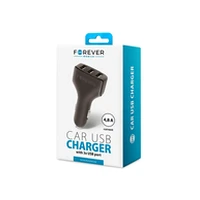 Forever Triple Usb car charger Cc-05 4.8A Universal Black