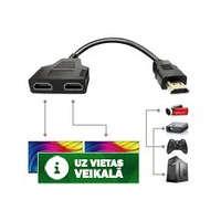 Hdmi Splitter Male to Female Cable 1080P Adapter Converter Hdtv 1 Input 2 Output