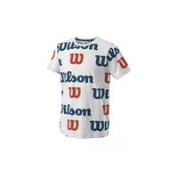 Wilson jr apparel Zēnu T-Krekls All Over Logo Tech Tee White
