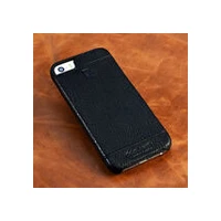 Apple iPhone 5/5S Pierre Cardin Genuine Leather Cover Hard Back Case Black maks