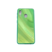Evelatus Galaxy A20E Water Ripple Full Color Electroplating Tempered Glass Case Samsung Green