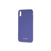 Guess Apple iPhone Xr Silicone Cover Gold Logo Purple