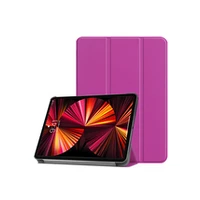 Ilike Tri-Fold Plāns Eko-Ādas Statīva Maks Samsung Tab S7 Fe 12.4AposApos T730 T736 / Plus T970 T976 Violets