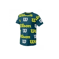 Wilson jr apparel Zēnu T-Krekls All Over Logo Tech Tee Blue Coral