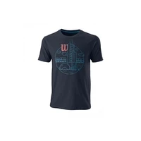 Wilson men apparel M Chi Skyline Cotton Tee Slim-Fit Outer Space