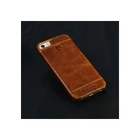 Apple iPhone 5/5S Pierre Cardin Genuine Leather Cover Hard Back Case Brown maks