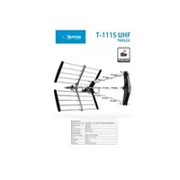 Estar Antenna T-1115 Uhf Triplex Lte Black