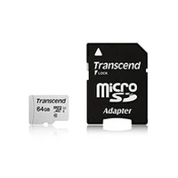 Transcend Memory Micro Sdxc 64Gb W/Adapt/Uhs-I Ts64Gusd300S-A